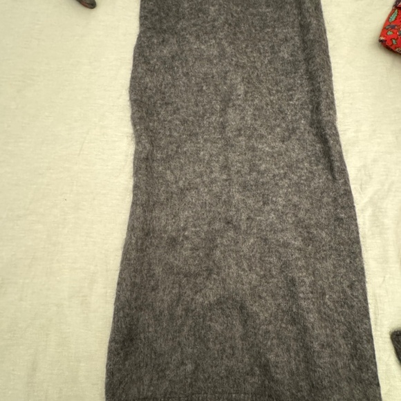 H&M Edition Beaded Detail Maxi dark grey sweater skirt, new with tags, s + m - Picture 9 of 9